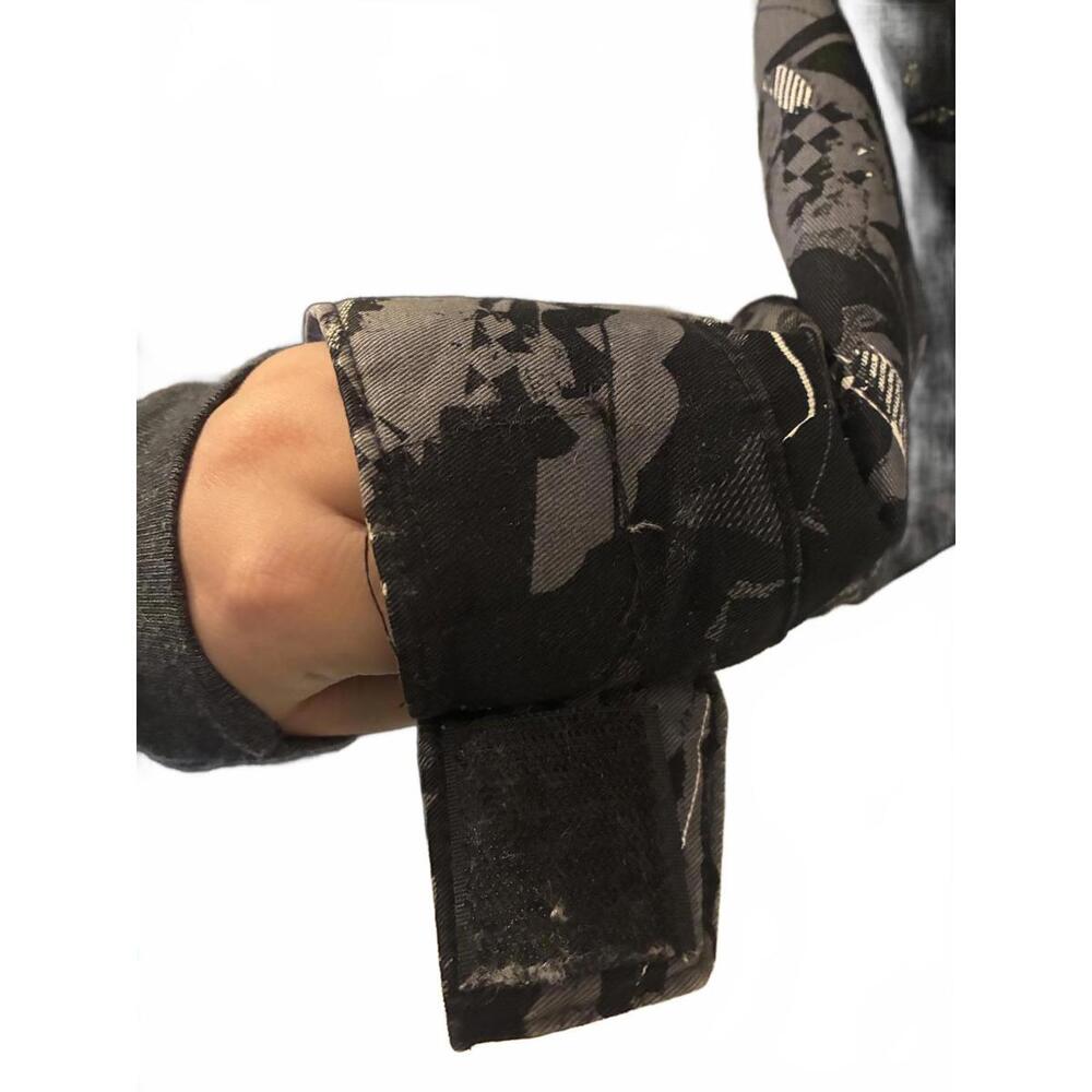 Fox Men's Black Patterned Outerwear Jacket Size L - image 3